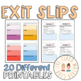 Exit Slips Printables