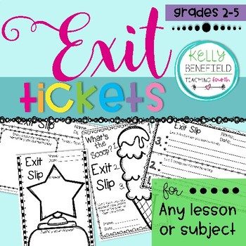 Exit Slips to Use with Almost Any Lesson or Subject