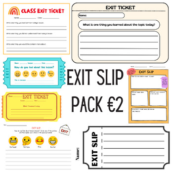 Preview of Exit Slips x7