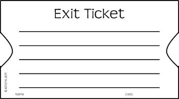 Preview of Exit TIcket with Lines