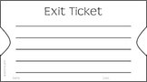 Exit TIcket with Lines
