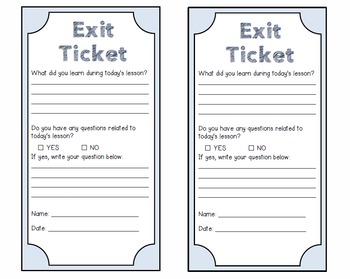 Exit Ticket by Beyond The Books Learning | Teachers Pay Teachers