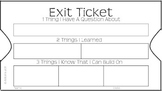 Exit Ticket 3-2-1