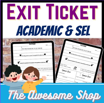 Preview of Exit Ticket Academic and SEL Generic