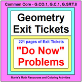 GEOMETRY:  EXIT / ENTRANCE TICKETS - BUNDLE (232 PAGES OF 