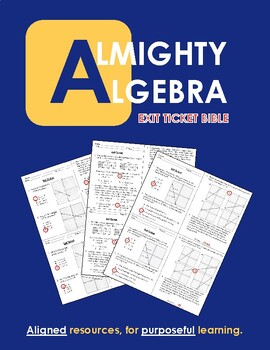 Preview of Exit Ticket Bundle (2 Exit Tickets for Every Algebra 1 Standard)