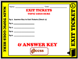 Exit Ticket - Blank (Editable)