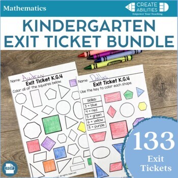 Preview of Exit Ticket Bundle Kindergarten