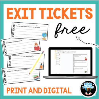 Preview of Exit Ticket Activities FREE Download Digital and Print