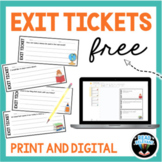 Exit Ticket Activities FREE Download Digital and Print