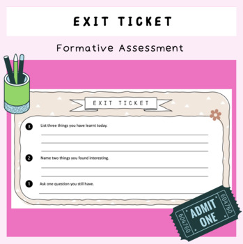 Preview of Exit Ticket - Formative Assessment