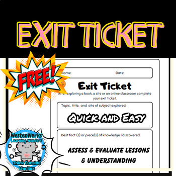 Preview of Exit Ticket | Free | Books or Websites | For Any Subject