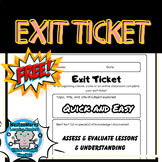 Exit Ticket | Free | Books or Websites | For Any Subject
