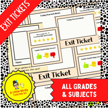 Preview of Exit Ticket | Printable | Draw Write and Select |