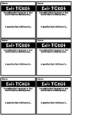 Exit Ticket Printable, No Prep Closure