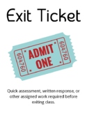 Exit Ticket Prompts / Printables  Great Quick Formative As
