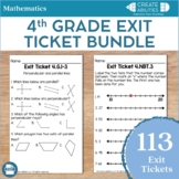 Exit Ticket Bundle 4th Grade
