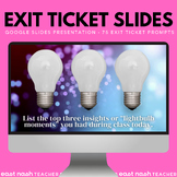 Exit Ticket Slides | 75 Exit Ticket Prompts | For all subjects