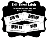 Exit Ticket Sorting Labels