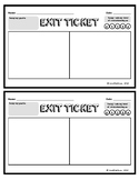 Exit Ticket Template (2 Questions)