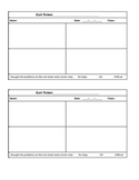 Exit Ticket Template [Editable]