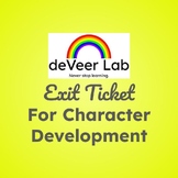 Exit Ticket for Character Development