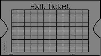 Preview of Exit Ticket with Graph Paper