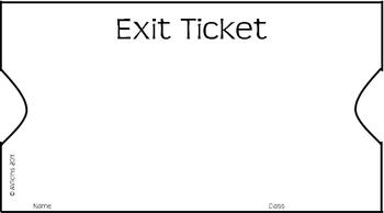Preview of Exit Ticket with open Space