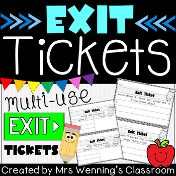 Exit Tickets (multi-subject)!