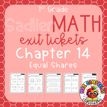 Preview of Exit Tickets - 1st Grade Sadlier Math Chapter 14