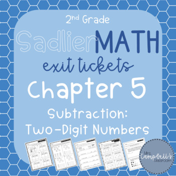 Preview of Exit Tickets - 2nd Grade Sadlier Math Chapter 5
