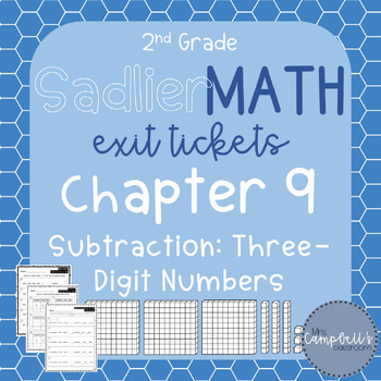 Preview of Exit Tickets - 2nd Grade Sadlier Math Chapter 9