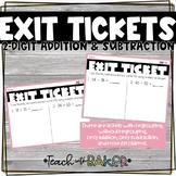 Exit Tickets - 2-Digit Addition and Subtraction