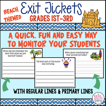 drijvend goochelaar Ladder Exit Tickets End of Year Beach Themed by A Grace Filled Classroom