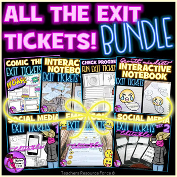 Preview of Exit Tickets for Teens - Bundle