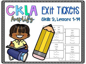 Preview of Exit Tickets, CKLA Skills 3, First Grade