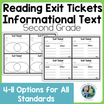 Preview of Reading Exit Tickets: 2nd Grade Reading Comprehension Nonfiction