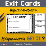 Exit Tickets / Exit Slips / Exit Cards - Formative Assessment