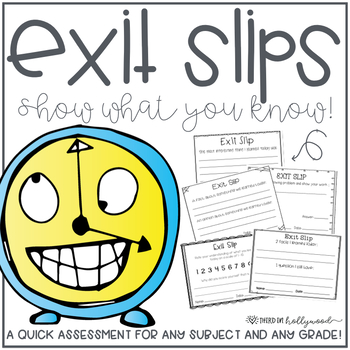 Preview of Exit Tickets - For ANY subject & ANY grade!