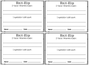Exit Tickets - For Any Subject & Any Grade! By Third In Hollywood