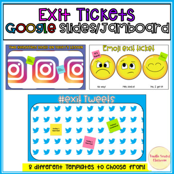 Preview of Exit Tickets Google Slides Jamboard Digital Template