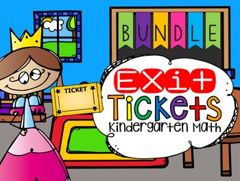 Preview of Exit Tickets Kindergarten Math {Bundle}