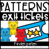Exit Tickets Kindergarten Number Patterns