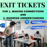 Exit Tickets; Lesson Reflection and Making Connections Sec