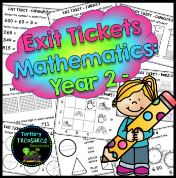 Preview of Exit Tickets - Mathematics - Year 2 BUNDLE
