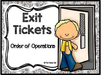 Preview of Exit Tickets: Order of Operations