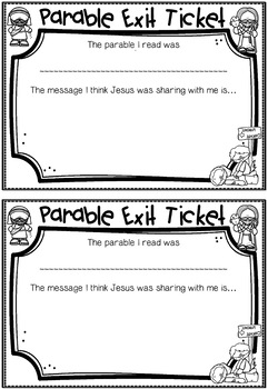 Exit Tickets Parables - 