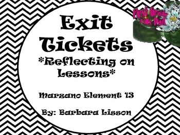 Preview of Exit Tickets: Students Reflecting on Lessons