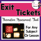 Exit Tickets: Standard Prompts for Any Subject or Lesson (FREE)