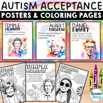 Preview of Autism Awareness Activities Bulletin Board Acceptance Coloring Pages Month Ideas